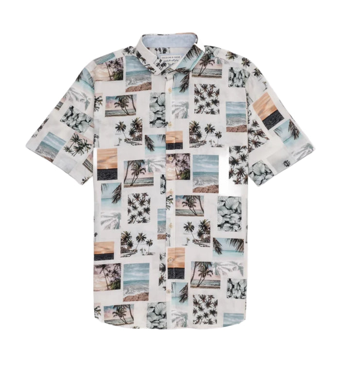 Act Fast Colours & Sons SS Postcard Shirt Off-White