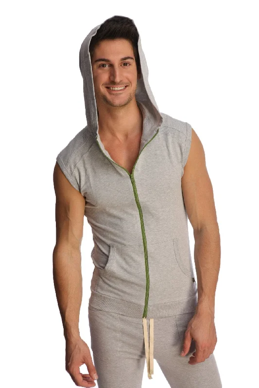 While Supplies Last Sleeveless Yoga Hoodie (Heather Grey)