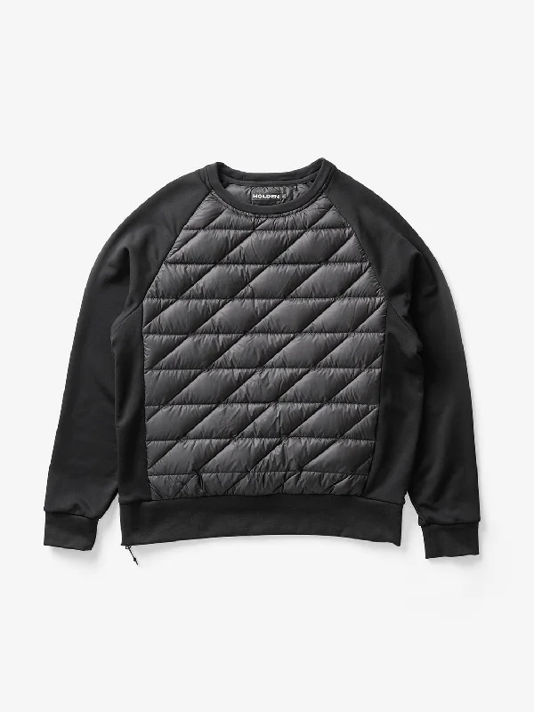 Final Clearance M Down Crew Sweater - Black