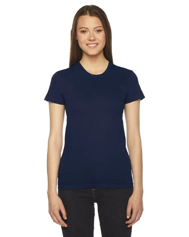 Unbeatable Deal American Apparel Ladies Fine Jersey Short Sleeve T-Shirt | Navy