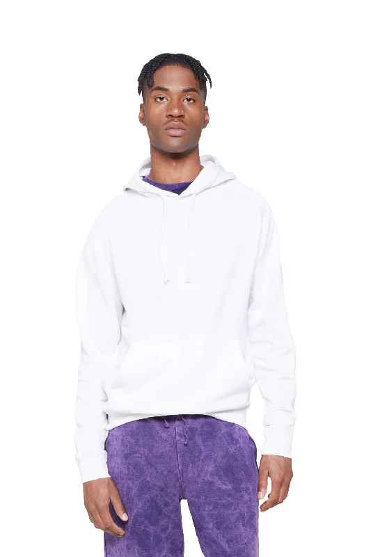 Weekend Wonders Await! Lane Seven Mens Vintage Raglan Hooded Sweatshirt Hoodie w/ Pouch Pocket - Vintage White