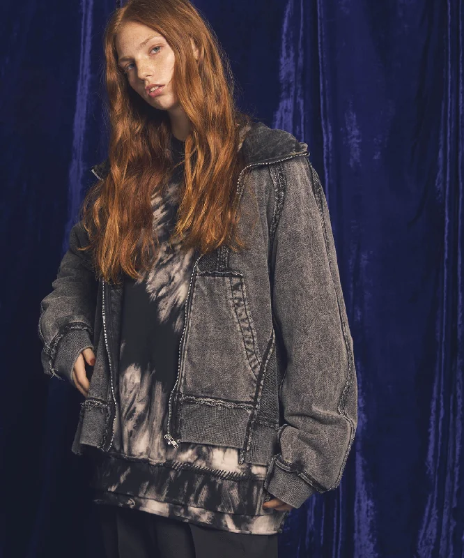 Exclusive Weekend Offers Inside Chemical Over-Dyed Inside-Out Sweat Prime-Over Zip Hoodie