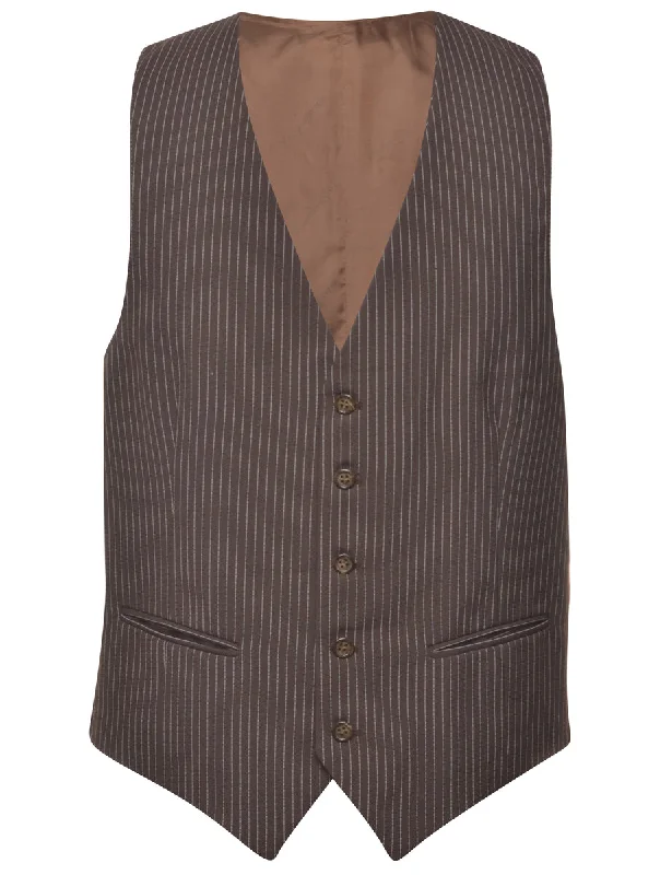 Weekend Bargains to Savor Pinstriped Waistcoat - M