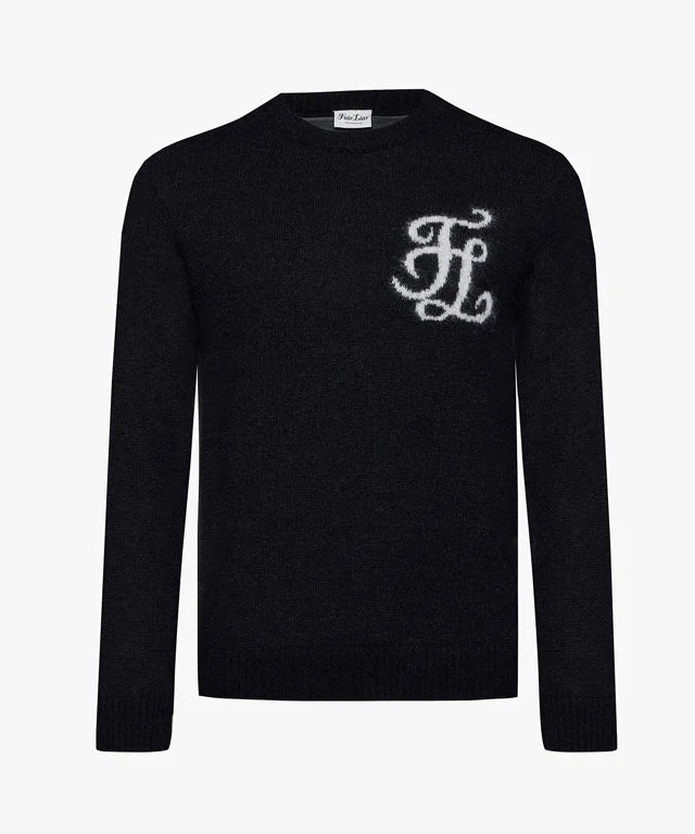 Weekend Bargains to Cherish [Final Sale] FAIRLIAR Men's Windproof Intasha Logo Knit (BK)