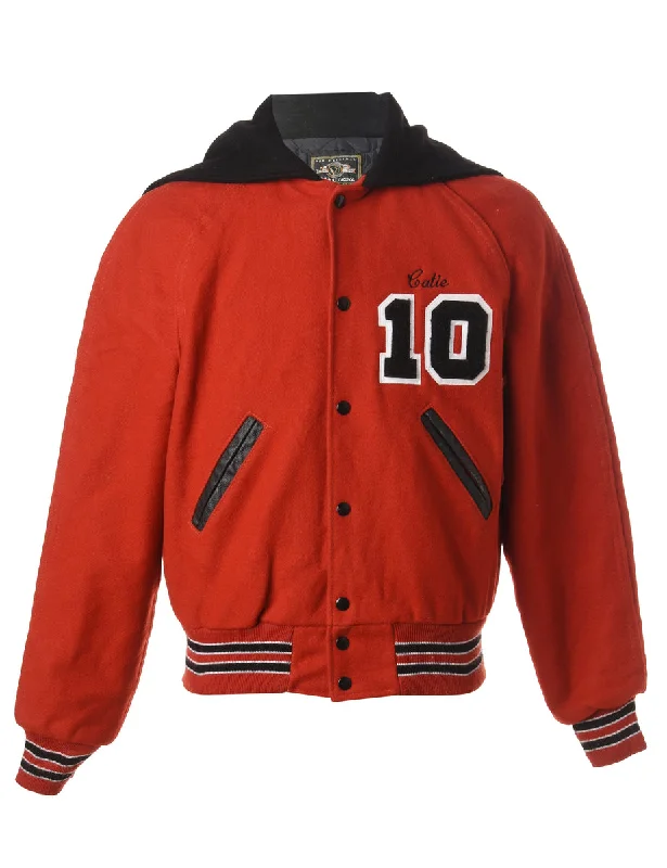 Best Seller Popper Front Team Jacket - M