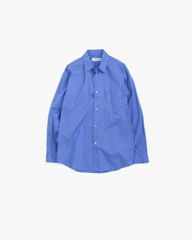 Weekend Wonders Await! Broad Regular Collar Shirt BLUE