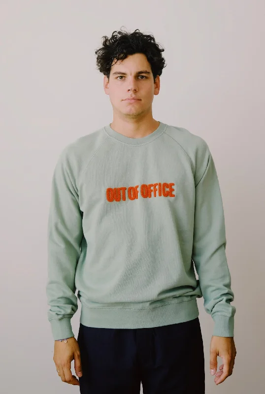 Weekend Deals That Please sweatshirt - out of office - mint