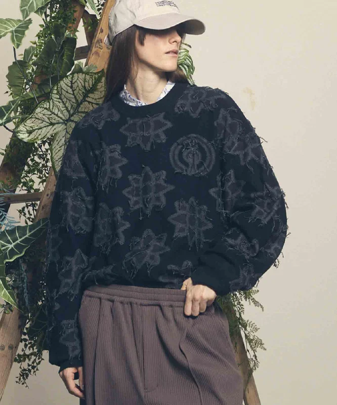 Big Savings Prime-Over Flower Intarsia Knit Pullover