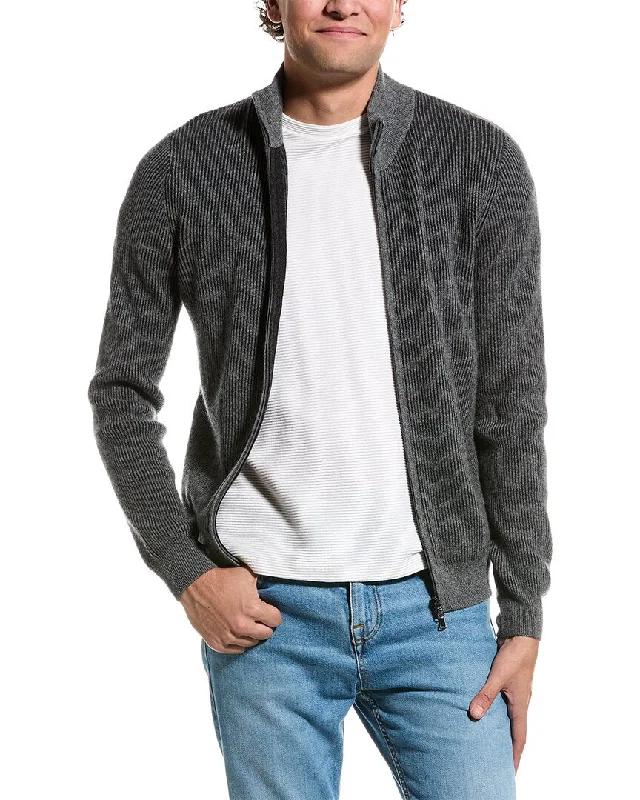 Weekend Sale: Don't Miss Out Amicale Cashmere Plaited Rib Full Zip Cashmere Cardigan