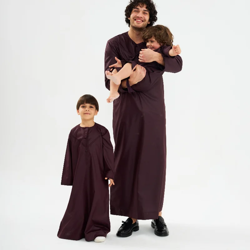 Maroon Emirati Kandora-Mens