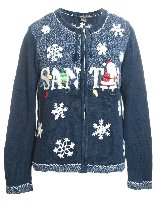 Santa Claus Christmas Cardigan - M