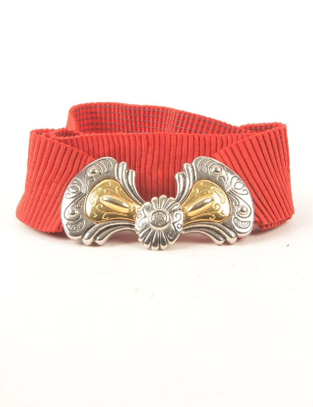 Discount Mania Red Fashion Belt - S