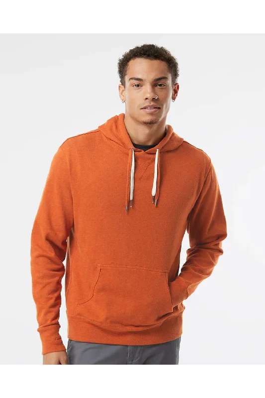 Weekend Deals to Make You Happy Independent Trading Co. Mens French Terry Hooded Sweatshirt Hoodie w/ Pouch Pocket - Heather Burnt Orange - Closeout Weekend Deals to Make You Happy Independent Trading Co. Mens French Terry Hooded Sweatshirt Hoodie w/ Pouch Pocket - Heather Burnt Orange - Closeout