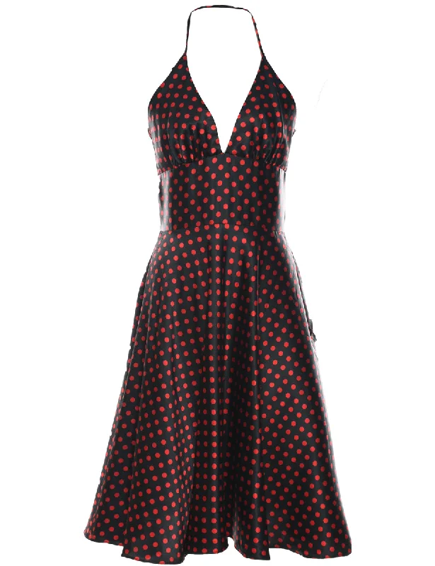 Savings Event Polka Dot Evening Dress - XS