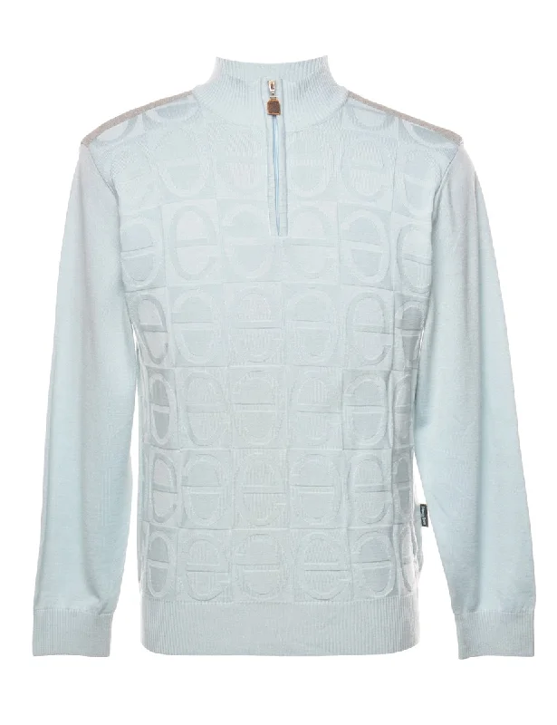 Amazing Value Quarter Zip High Neck Jumper - S