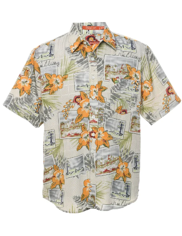 Short Sleeve Hawaiian Shirt - L