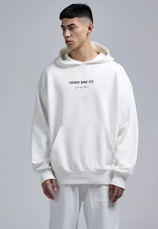 Savings Event MOA70 Hoodies Premium ScubaLux Anti Kusut Waterproof "Trddayco" Putih