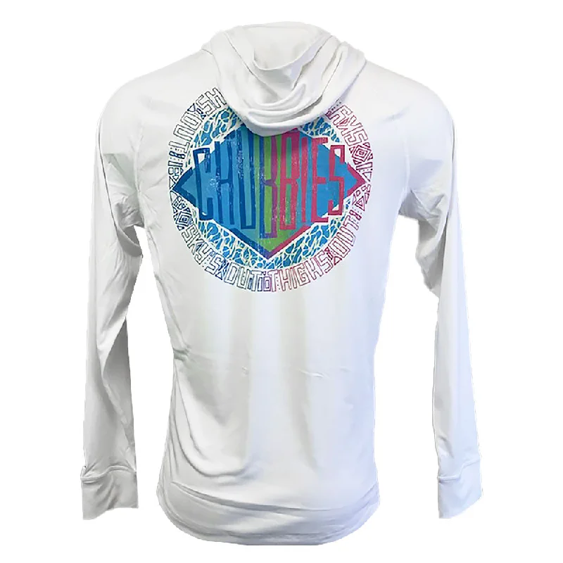 Weekend Savings Extravaganza Chubbies The High Tide Long Sleeve Sun Hoodie T-Shirt - Off White - Solid Weekend Savings Extravaganza Chubbies The High Tide Long Sleeve Sun Hoodie T-Shirt - Off White - Solid