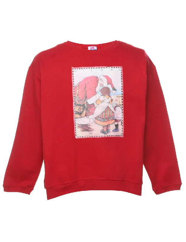 Santa Claus Christmas Sweatshirt - L