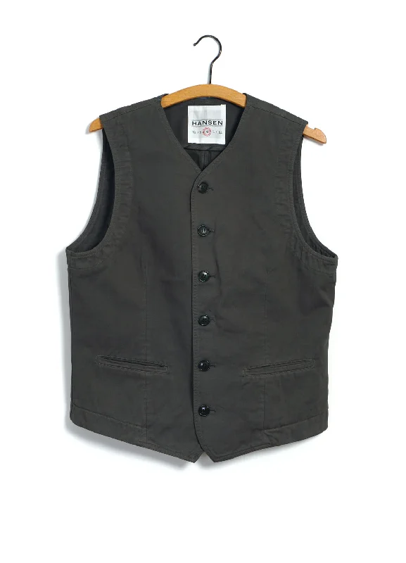 KAJ | Casual Waistcoat | Dark Moss