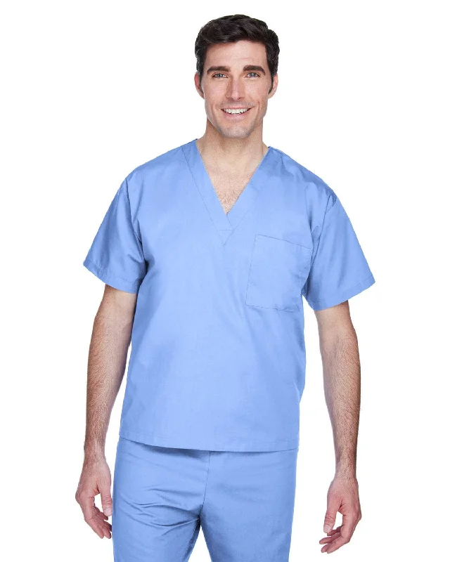 Amazing Value Harriton Adult Scrub Top | Ciel Blue