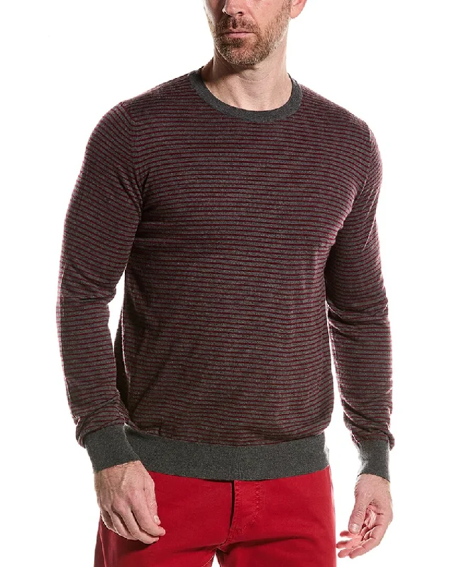 ISAIA Wool, Silk & Cashmere-Blend Crewneck Sweater