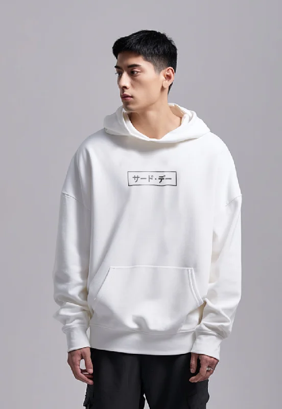 Unbeatable Deal MOA73 Hoodies Premium ScubaLux Anti Kusut Waterproof "Katakana Square" Putih