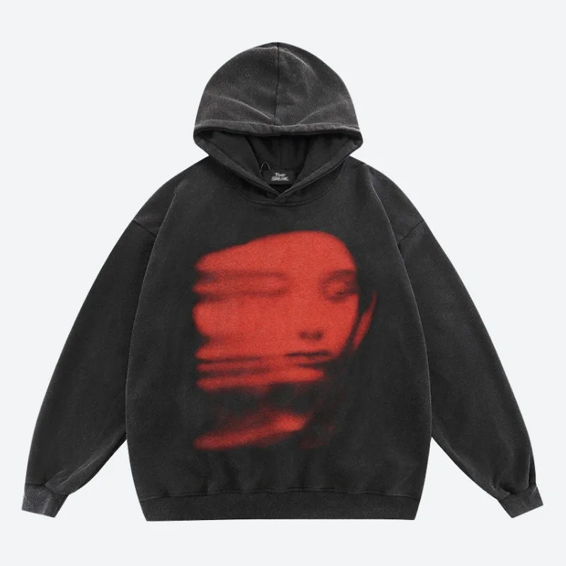 Price Drop Red Face Hoodie