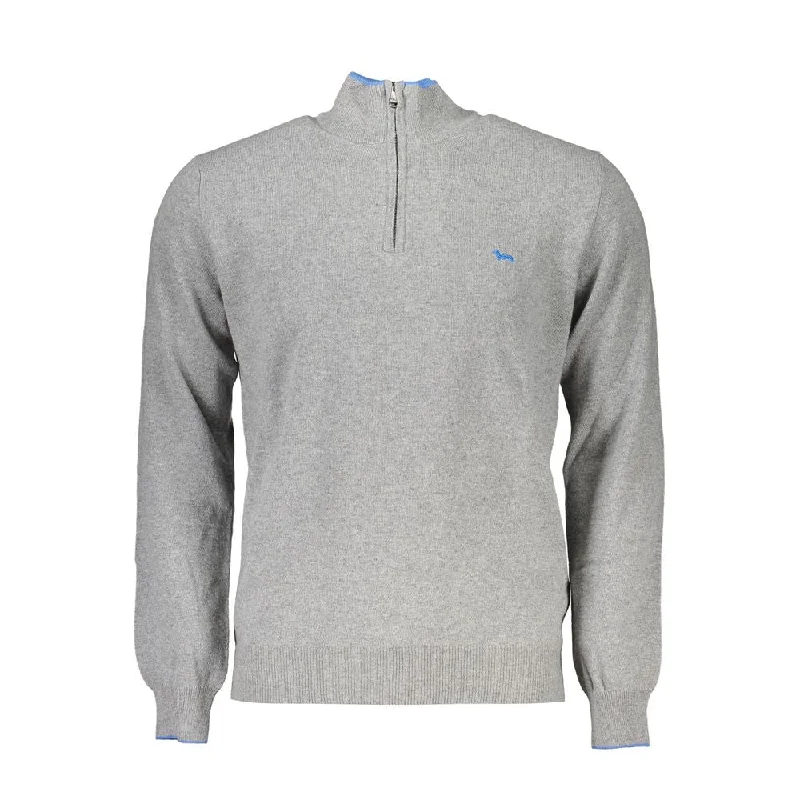 Harmont & Blaine Elegant Half-Zip Sweater with Contrast Men's Details