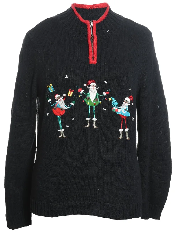 Santa Claus Christmas Jumper - L