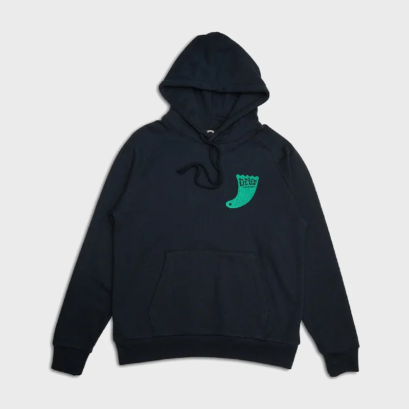 Major Deal Deus Mens Single Fin Hoodie - Black