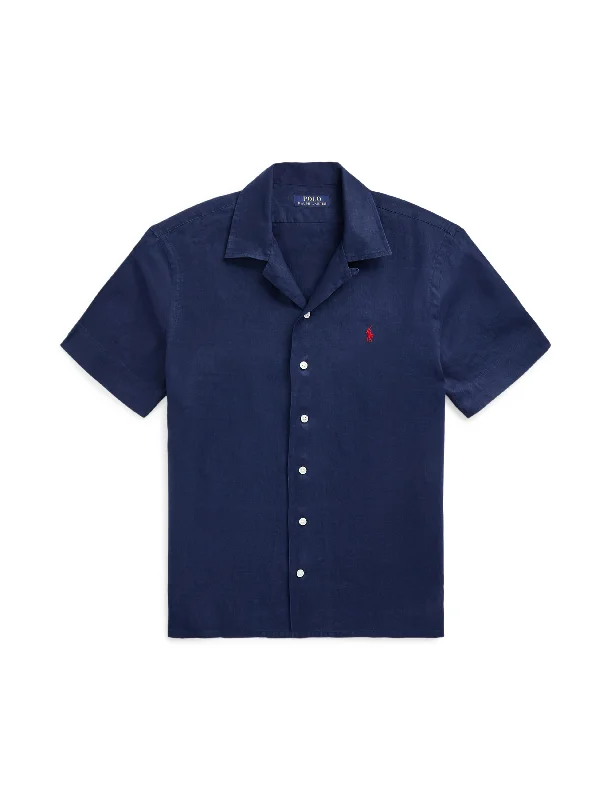 Can't Beat Polo Ralph Lauren SS Linen Sport Shirt Newport Navy