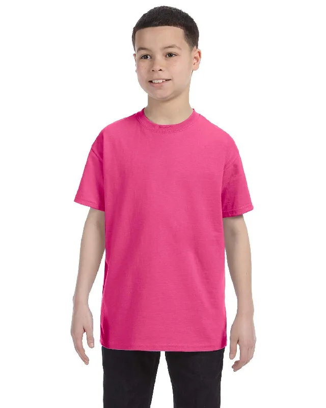 Hurry Up Hanes Youth Authentic-T T-Shirt | Wow Pink