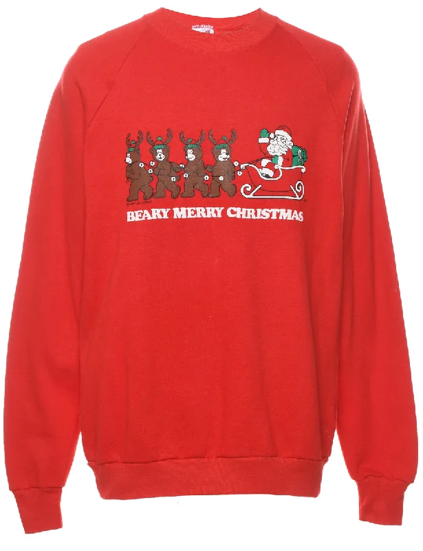 Santa Claus Christmas Sweatshirt - L