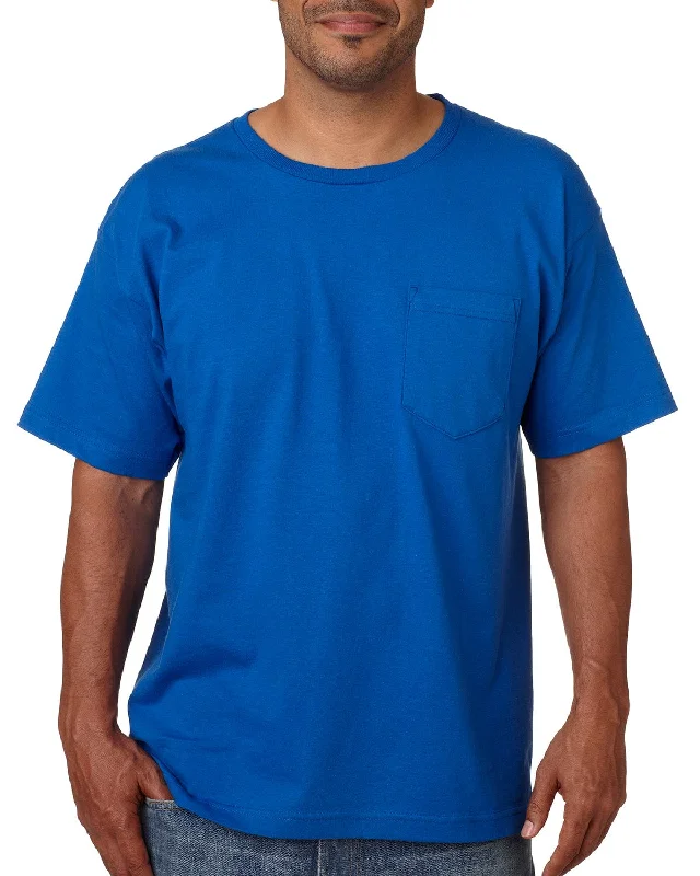 Weekend Savings Spectacular Bayside USA Made Short Sleeve Pocket T-Shirt | Royal Blue