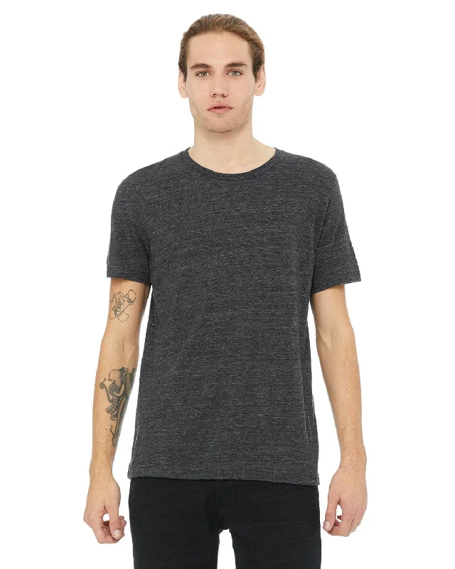 Bella+Canvas Mens Poly-Cotton Short Sleeve T-Shirt | Chrcl Blk Slub