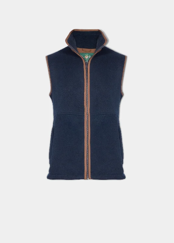 Weekend Specials to Savor Aylsham Men's Fleece Gilet In Dark Navy - Regular Fit