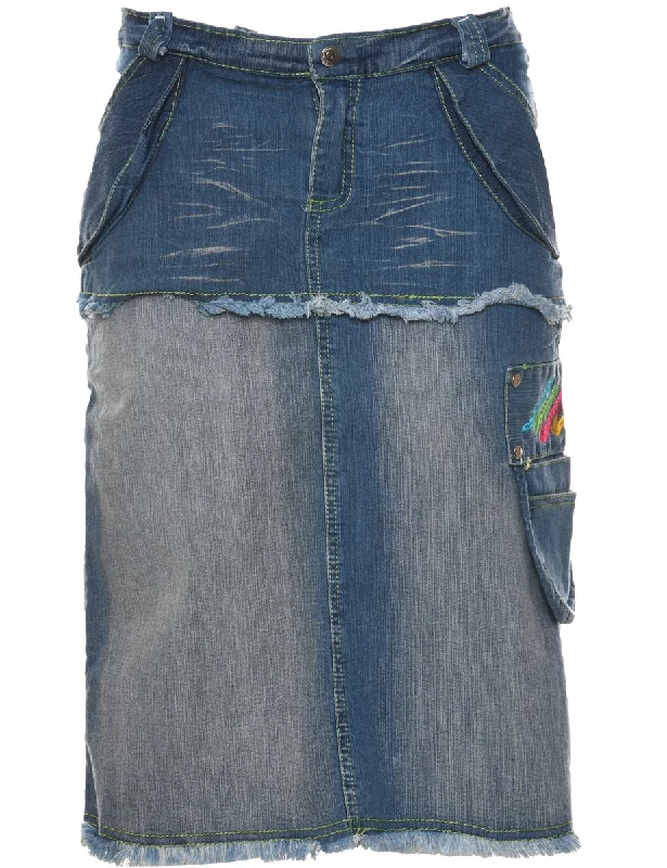 Weekend Savings Spectacular Pencil Shape Y2K Denim Skirt - M