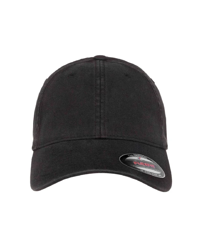 Yupoong Garment-Washed Twill Cap | Black