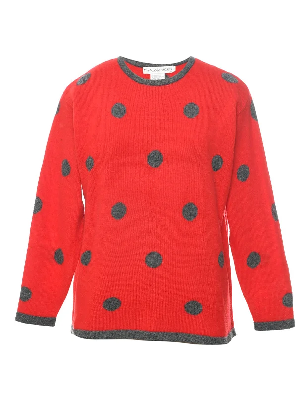 Pay Less Polka Dot  Jumper - L