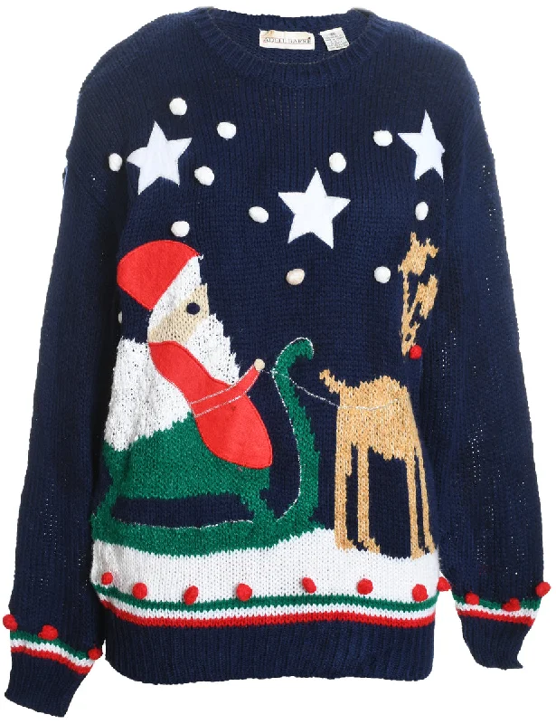 Santa Claus Christmas Jumper - M