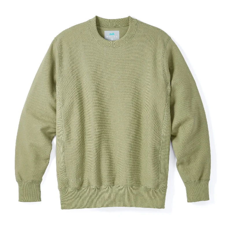 Super Savings Skyline Heavyweight Fleece Crewneck in Dusty Olive