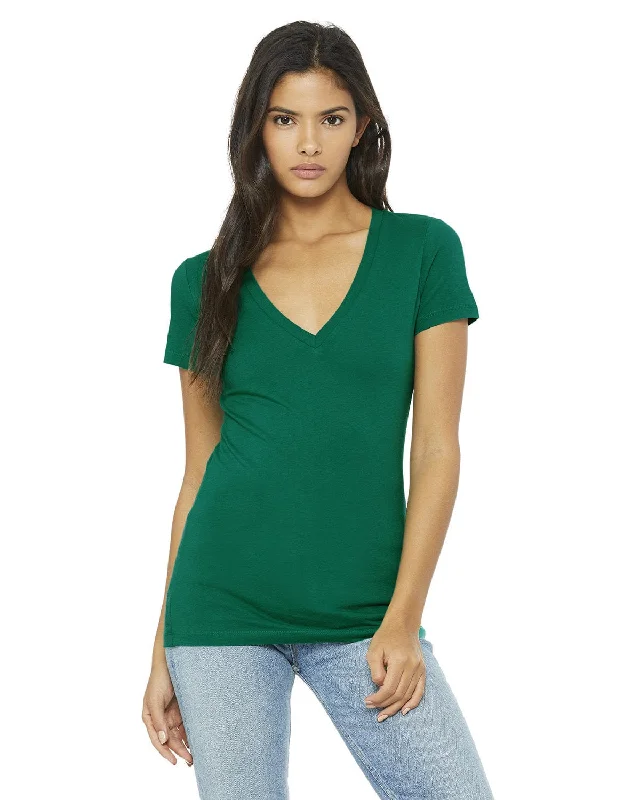 Bella+Canvas Ladies Deep V-Neck T-Shirt | Kelly