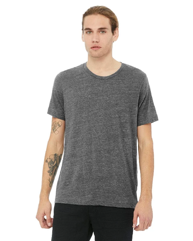 Final Clearance Bella+Canvas Mens Poly-Cotton Short Sleeve T-Shirt | Asphalt Slub