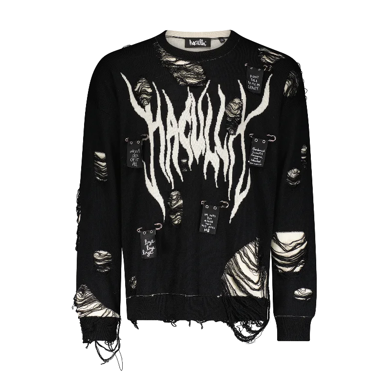 Stock Up BLAZIN DISTRESSED HACULLA SWEATER