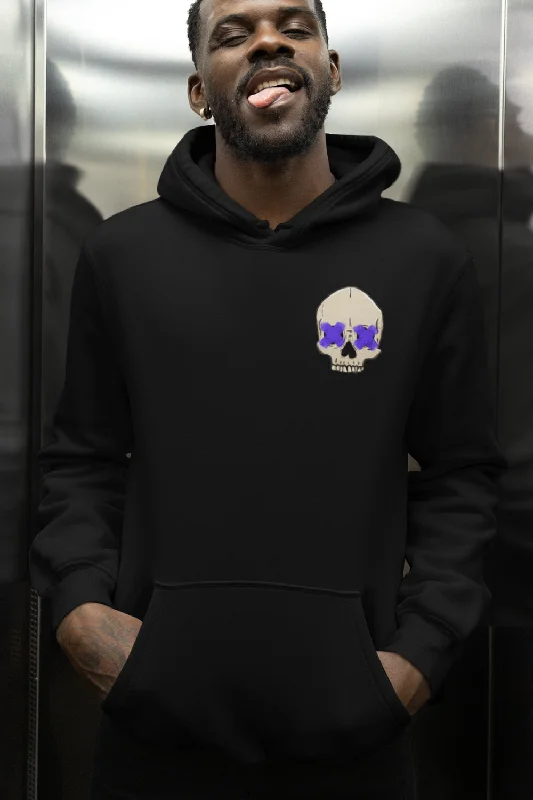 Exclusive Weekend Offers Inside Punk Skull Premium Non Zipper Black Hoodie