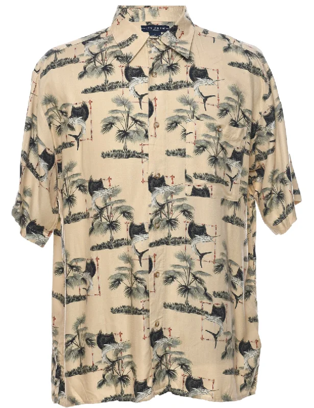 Short Sleeve Hawaiian Shirt - L