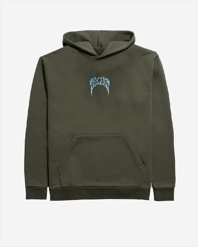 Top Pick Lost Mens Mayhem Bolts Heavy Hoodie - Dusty Olive