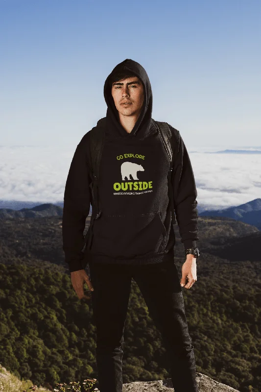 Crazy Savings " GO EXPLORE OUTSIDE " - WINTER HOODIES