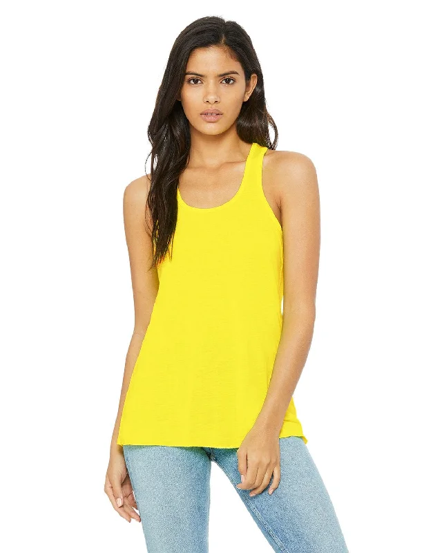 Bella+Canvas Ladies Flowy Racerback Tank | Neon Yellow